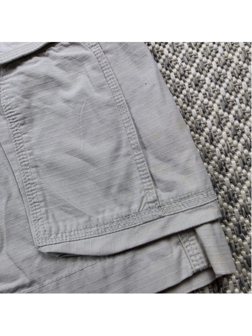 NWT Polo Jeans Co Cargo Shorts Mens 34 Beige Ripstop Cotton Utility Military